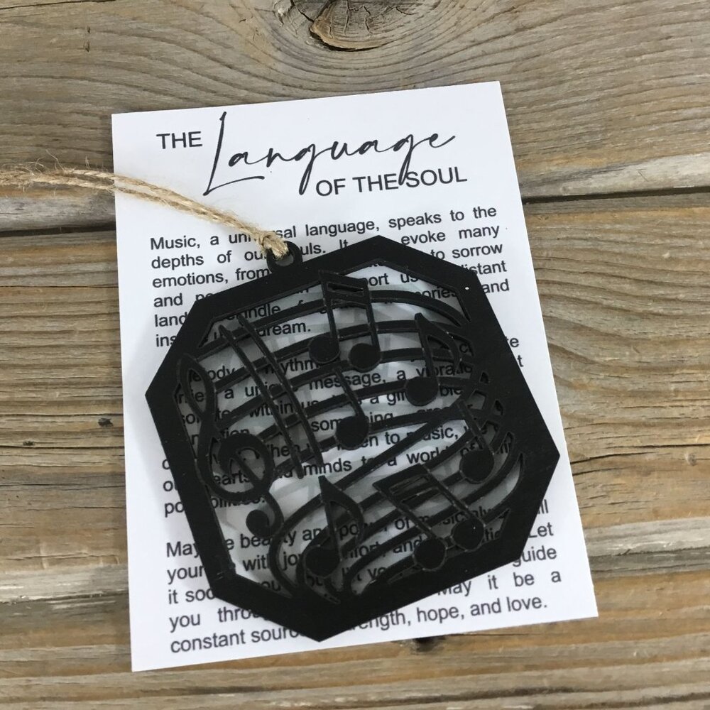 The Language of the Soul Music Story Card Ornament